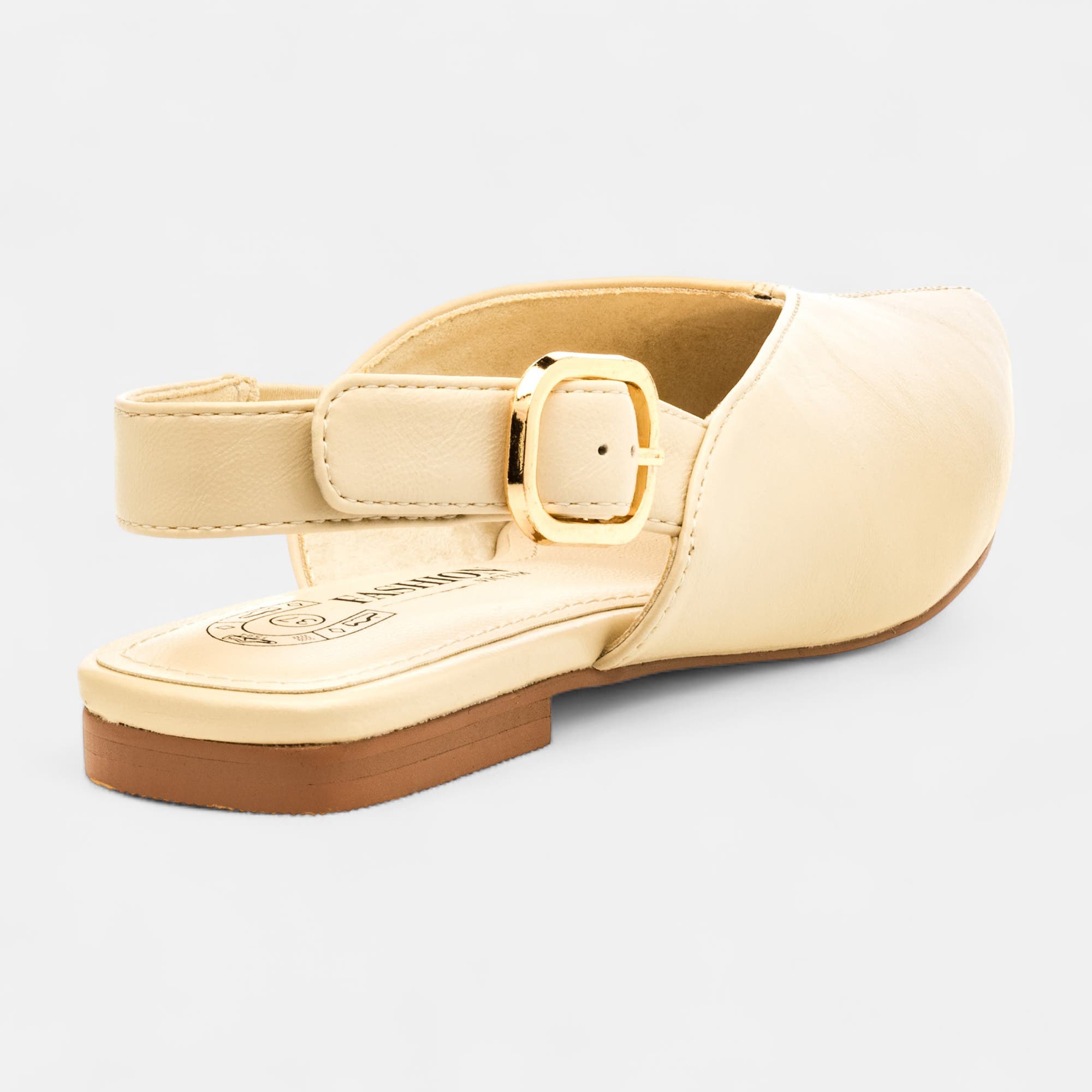 Escarpins avec bride arrière Femme beige