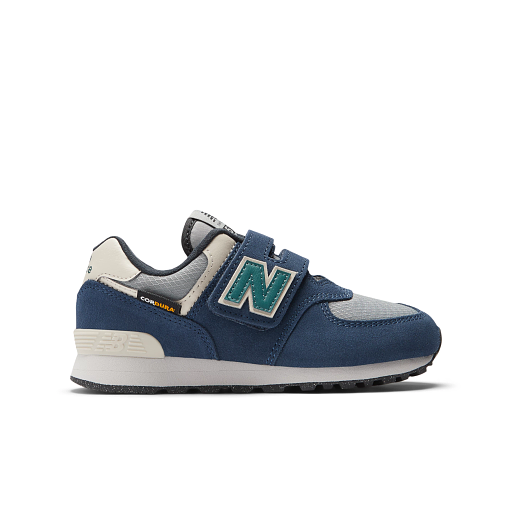 New Balance 574 Hook And Loop Sneakers, Navy/Slate Gray, 31