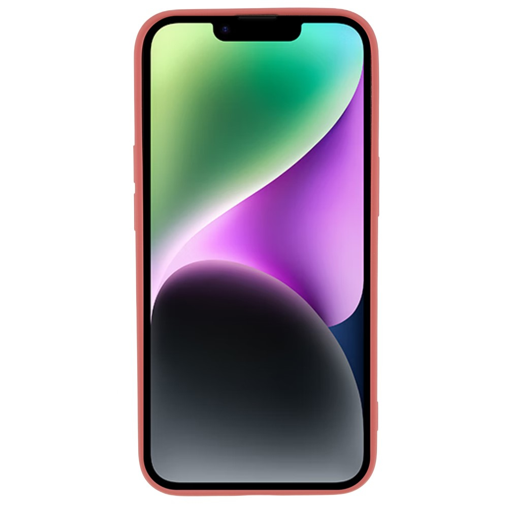 iPhone 15 Gummi Case Hülle mit Kameraschutz - Hellrot (Matt)