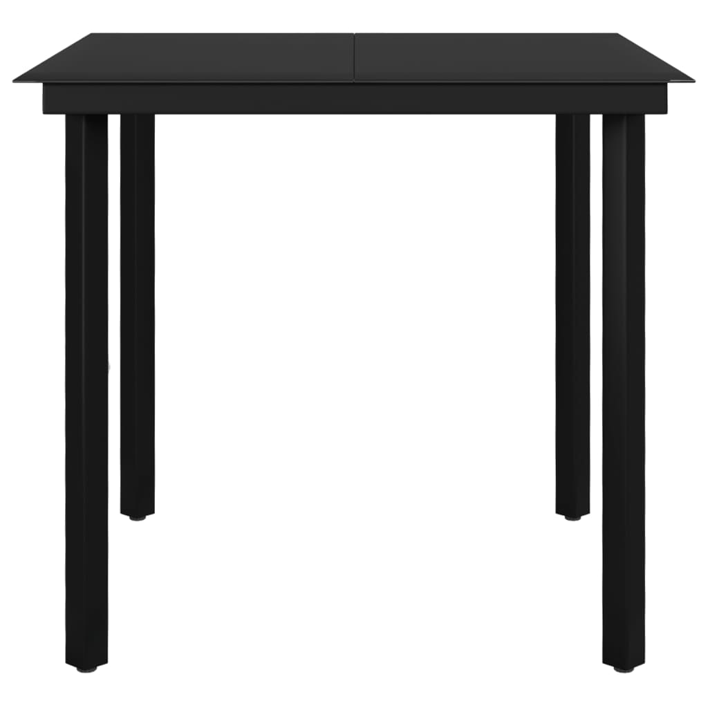 Mobilier à dîner salon de jardin coussins 5 pièces résine tressée verre