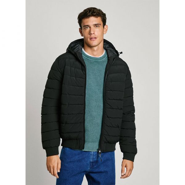 Pepe Jeans para Homem Casaco de Penas Acolchoado Impermeável Preto S
