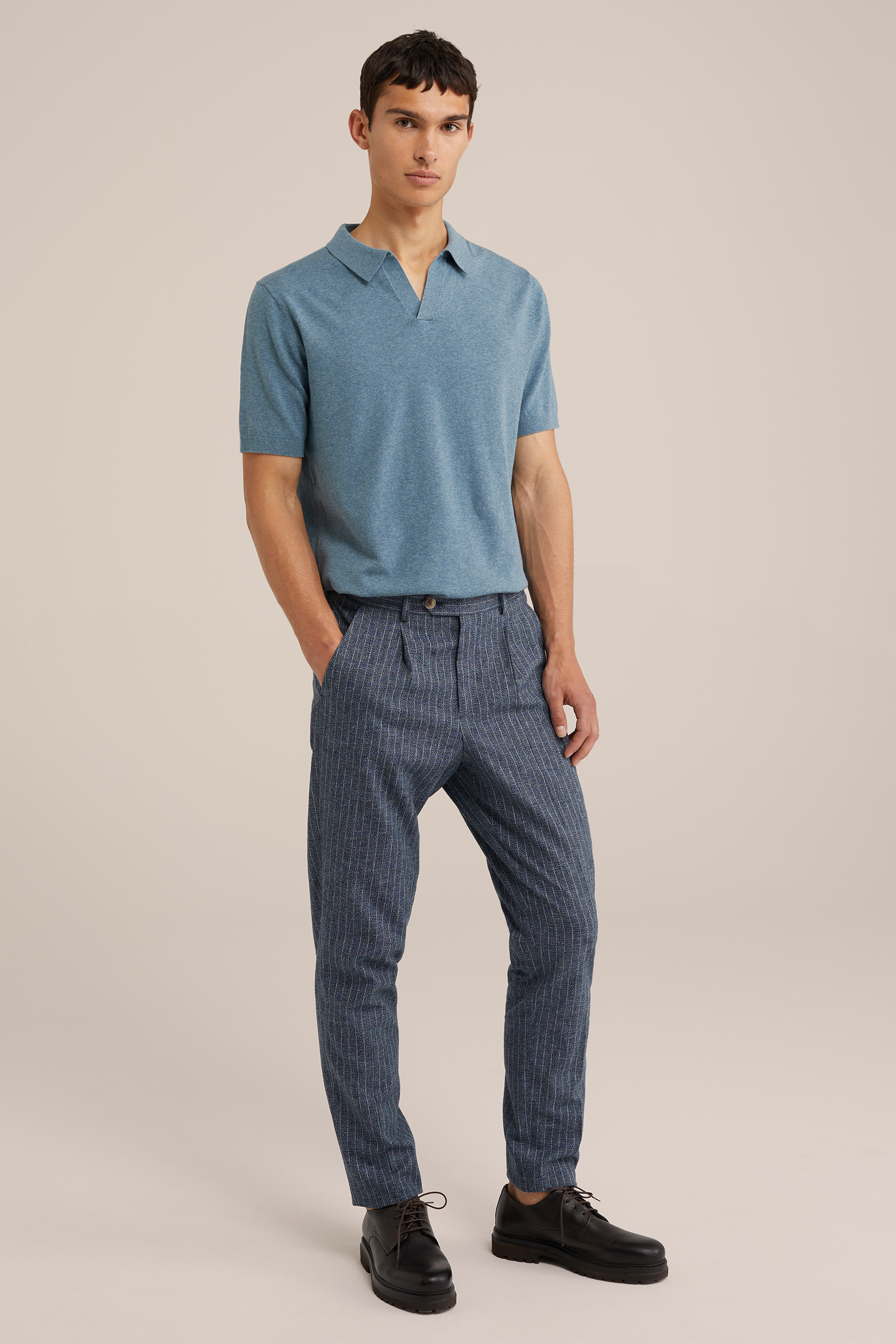 trui met polokraag WE Fashion Lichtblauw