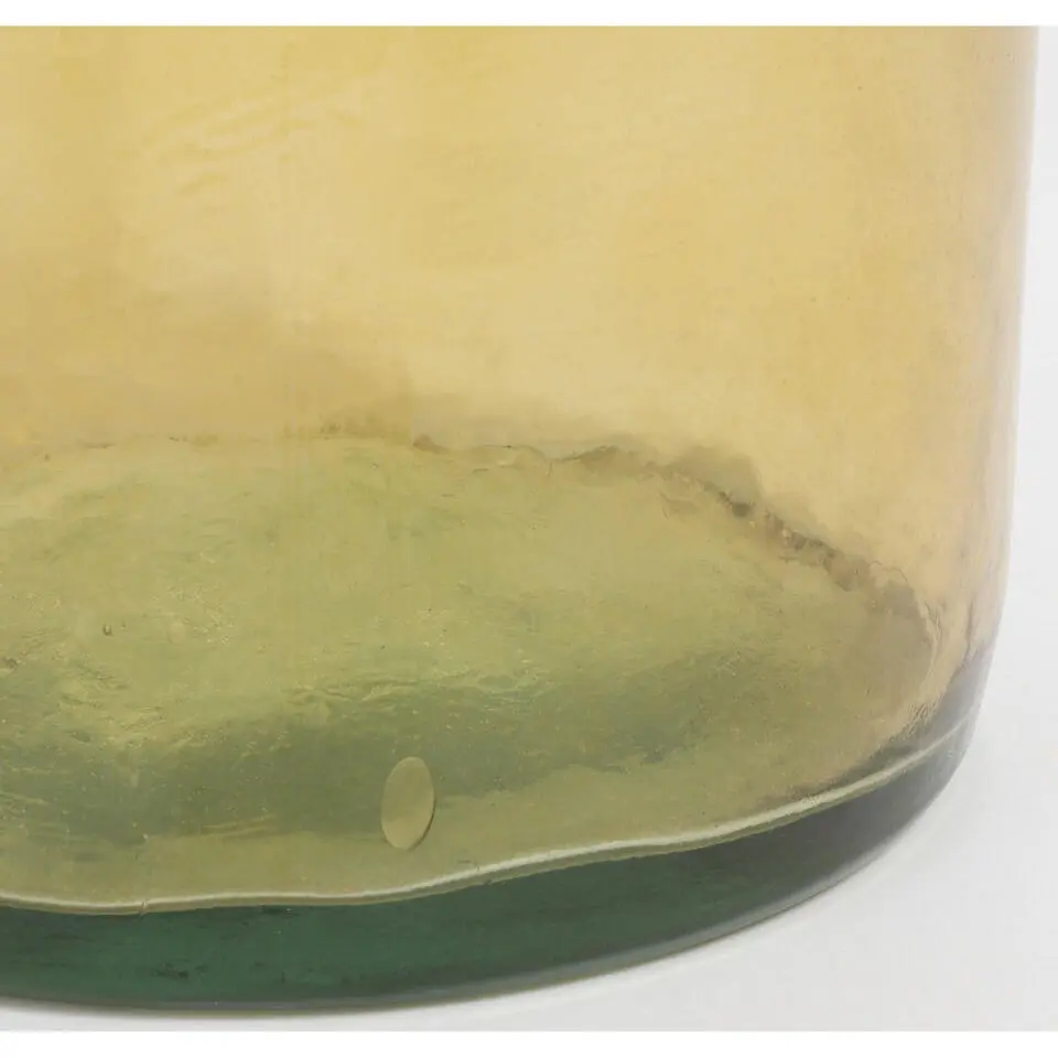Mica Decorations Vaas fles Rioja - okergeel - eco glas - 18 x 75 cm