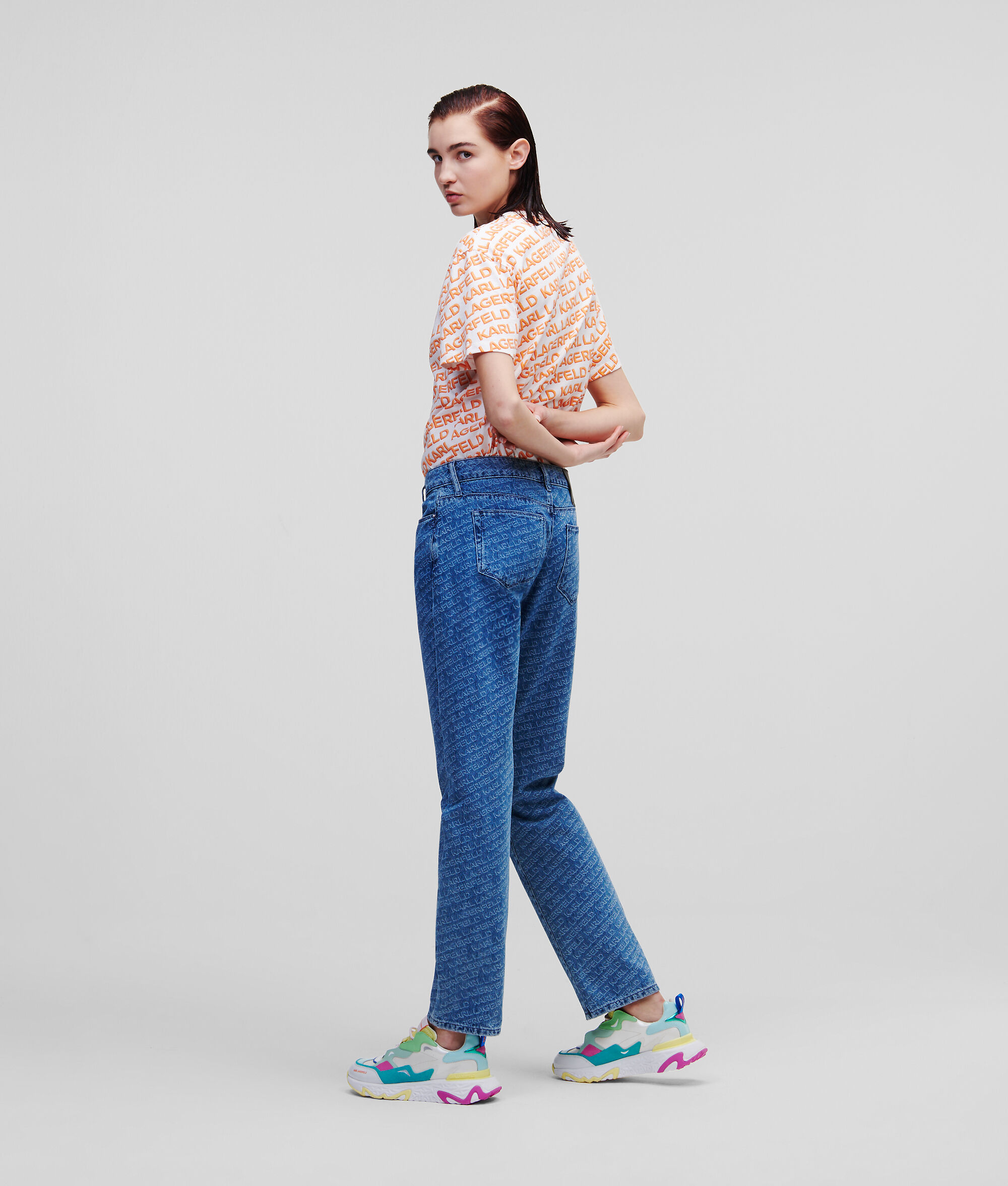 JEAN AVEC LOGO KARL ALL-OVER EN DIAGONALE