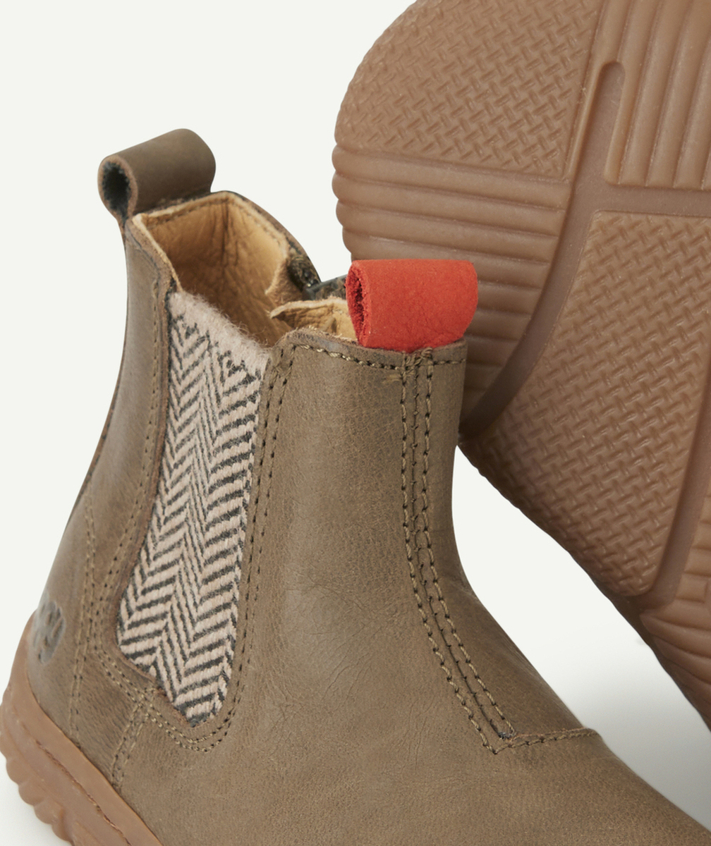 BOPYBOTTINES JAKAR ÉLASTIQUE KAKI BÉBÉ GARÇON