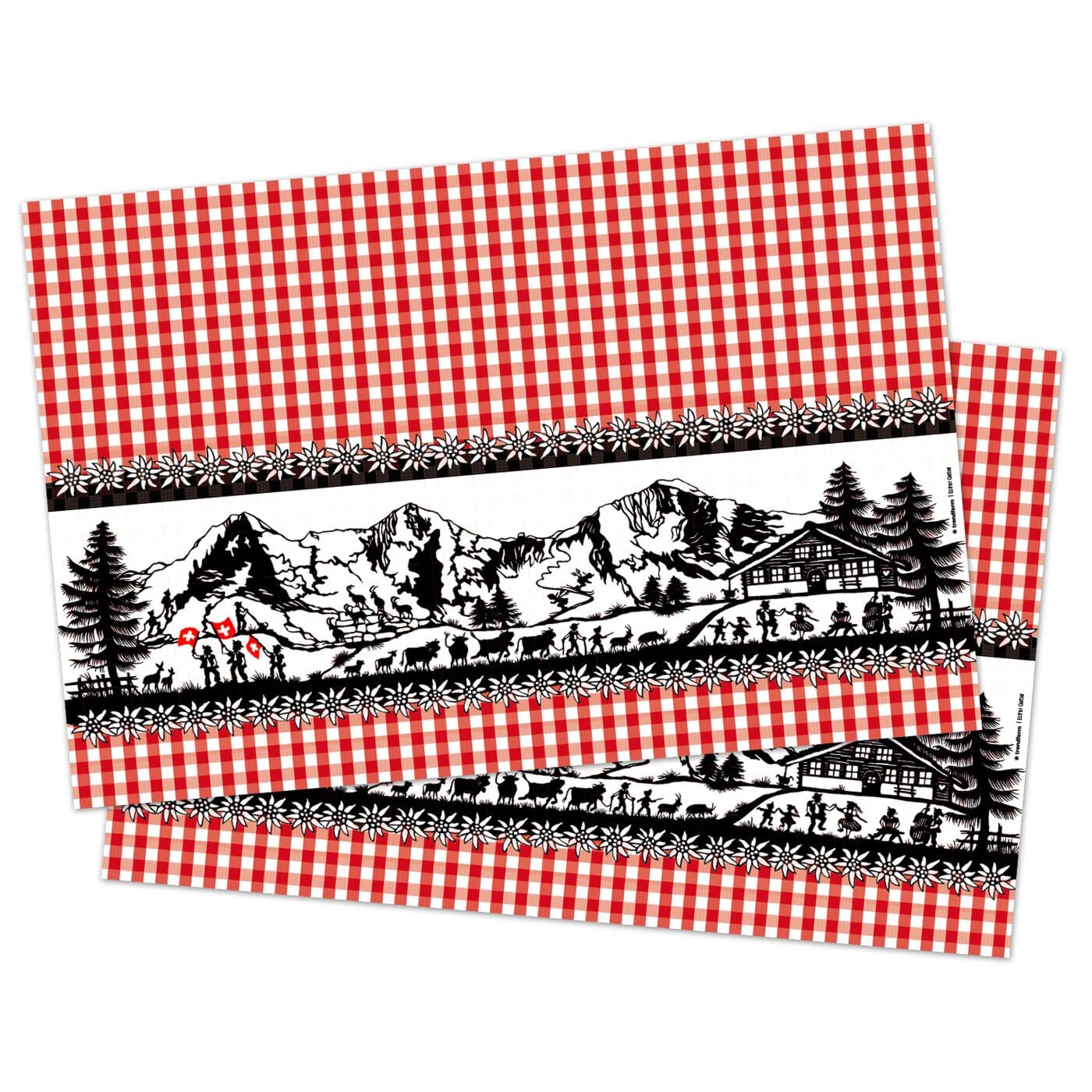 Angela BrudererTischsets «Scherenschnitt Vichy», 2 Stück