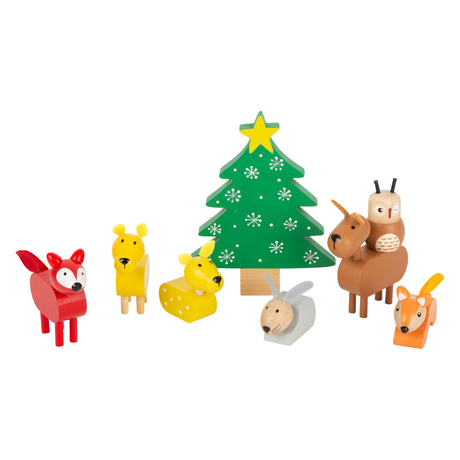 Small Foot - Houten Dieren Kerstmis in het Bos Speelset, 17dlg.