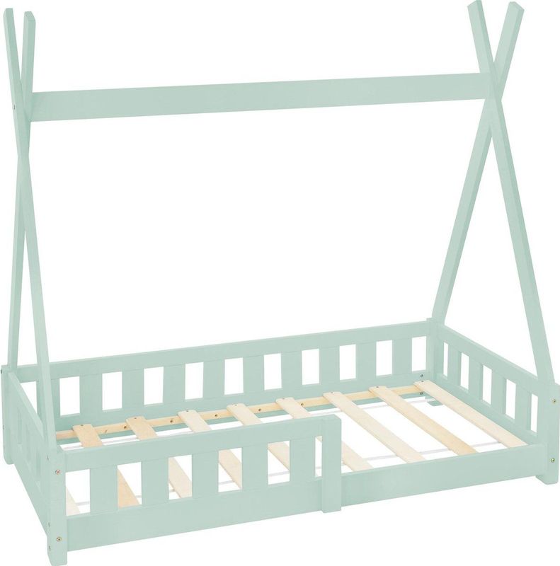 ML Design - Kinderbed Tipi - Mint - Grenenhout - Met Uitvalbeveiliging