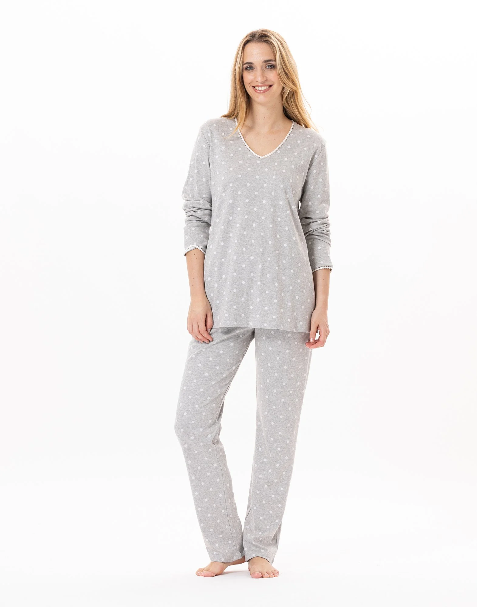 CHAMADE 802 - Pyjama en coton | Gris