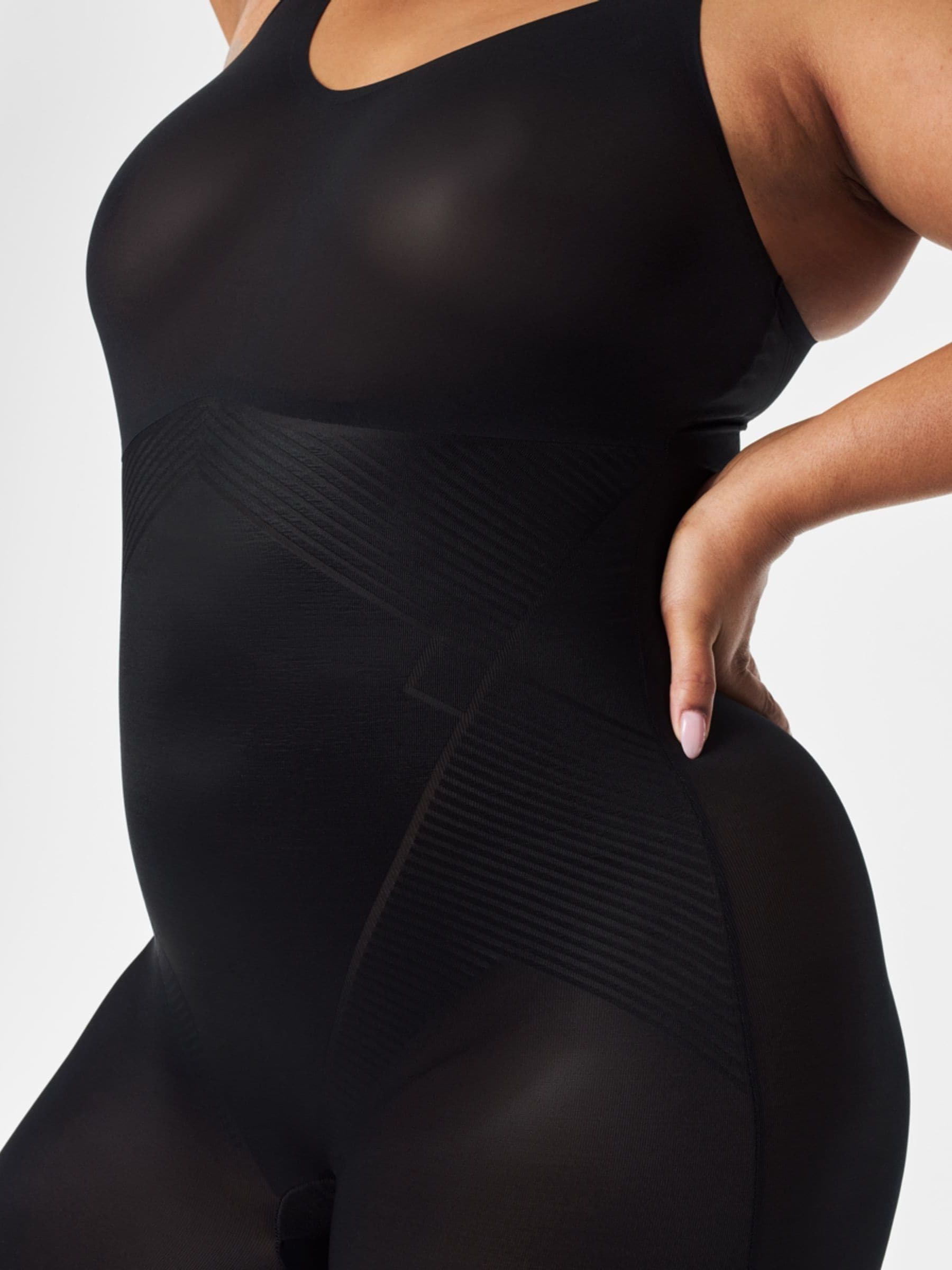 Zwart - SPANX SPANXshape™ Invisible Mid-Thigh Bodysuit