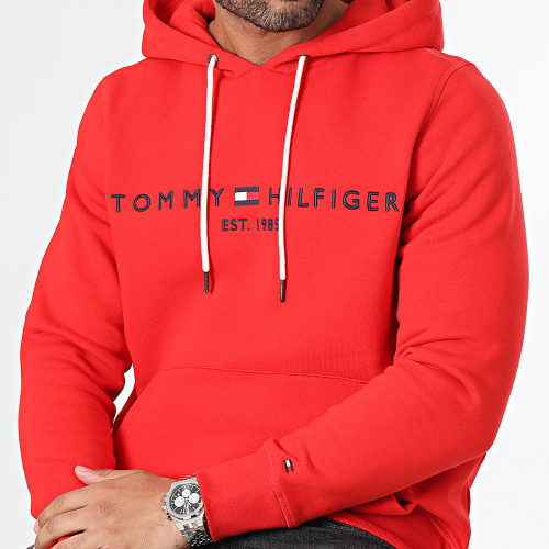 Sweat Capuche Tommy Logo 1599 Rouge