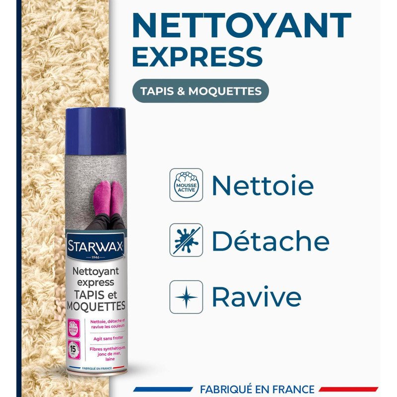 Mousse nettoyante raviveur express moquette - 600 mL
