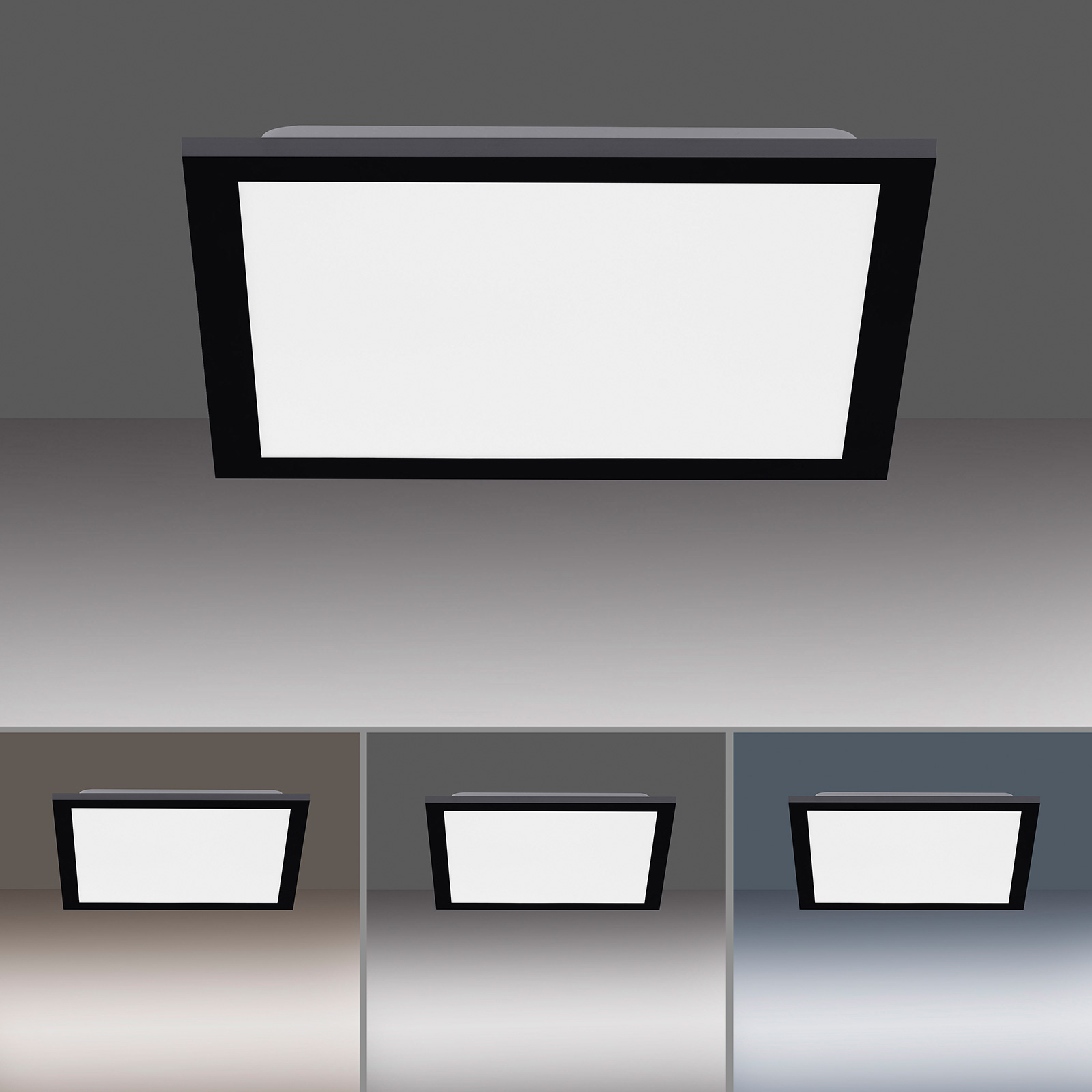 LED-Deckenleuchte - schwarz - dimmbar