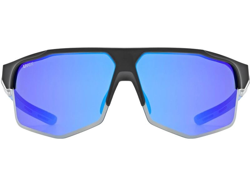 uvex Sportbrille Axos Set, S3 / S0 Black matt/Mirror blue Sportbrille