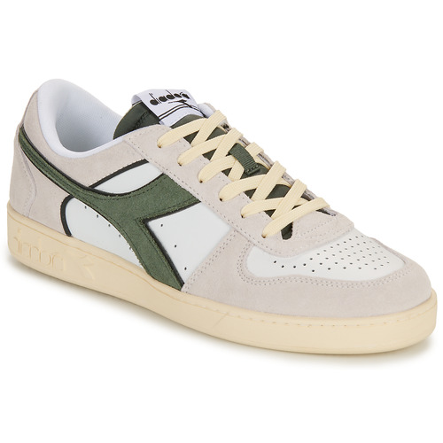 Diadora - MAGIC BASKET LOW SUEDE - Blanc / Vert