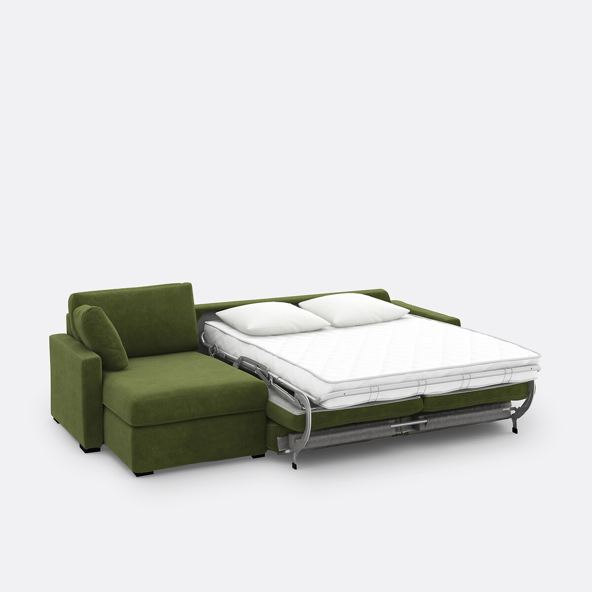 LA REDOUTE INTERIEURS<br>Sofá cama de canto em veludo, Bultex, Timor