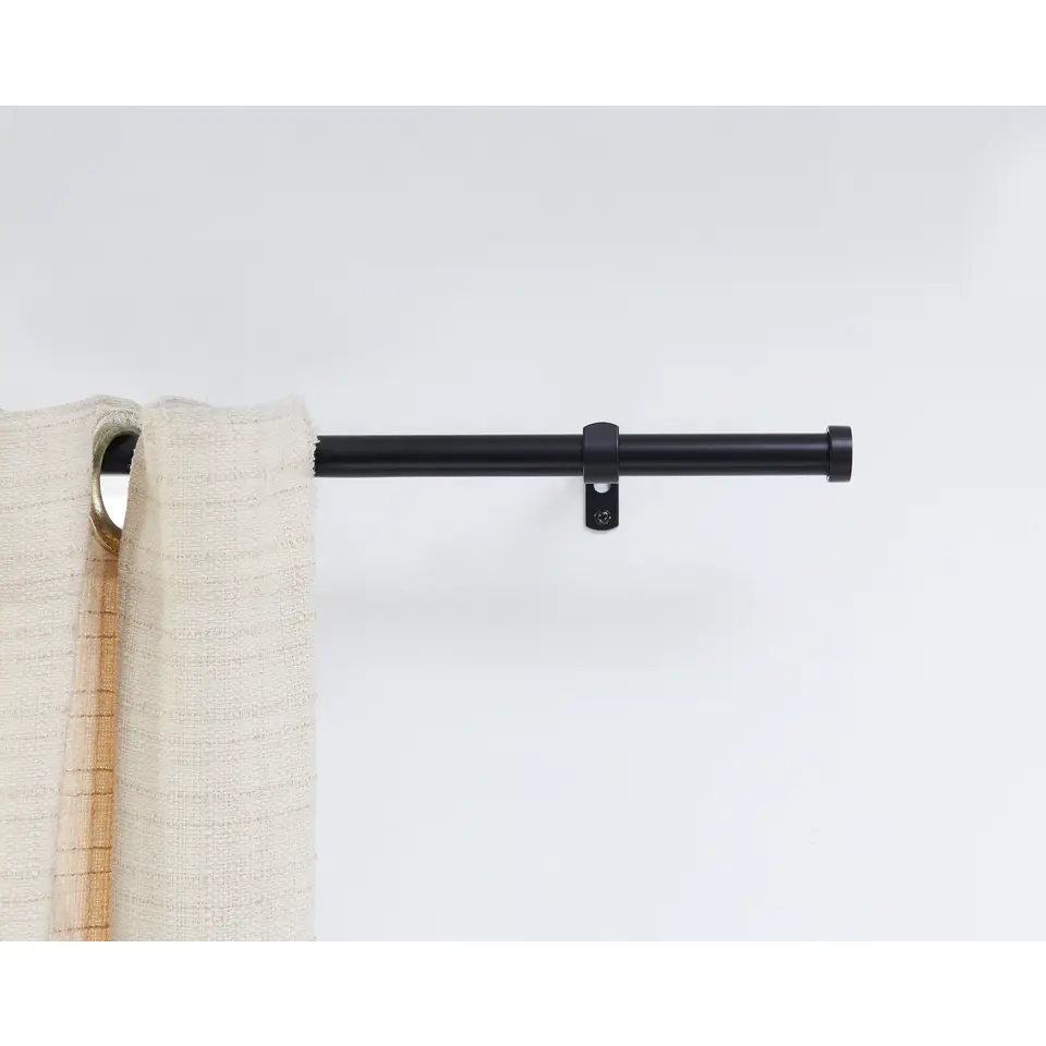 Uitschuifbare Gordijnroede - Aanpasbaar - Stang van 90-170 cm - Zwart
