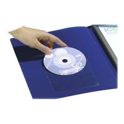 DURABLE POCKETFIX - 10 Enveloppes CD/DVD adhésives - transparent