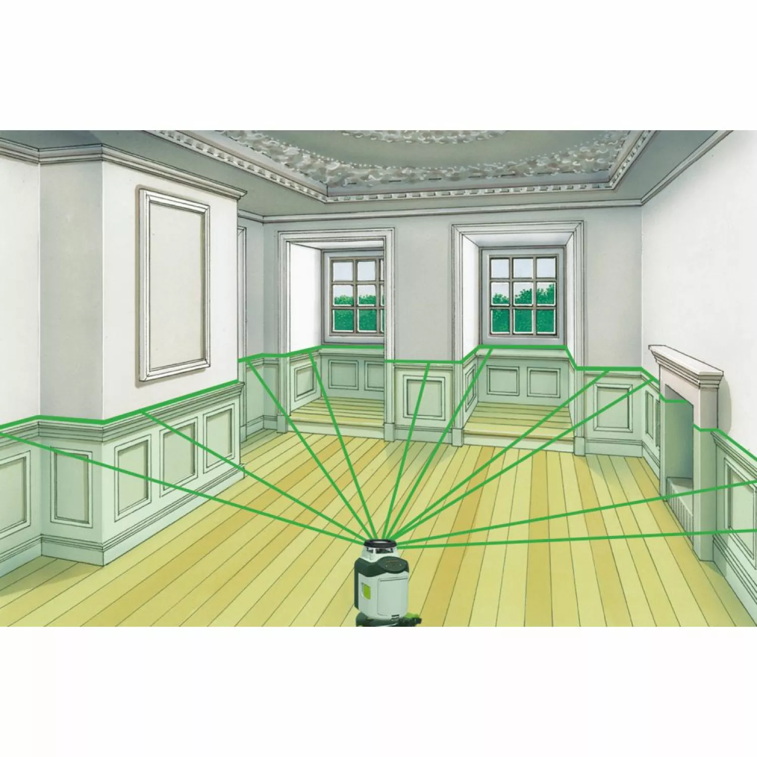 Laserliner SmartLine-Laser G360 Lijnlaser in tas - Groen - 30m