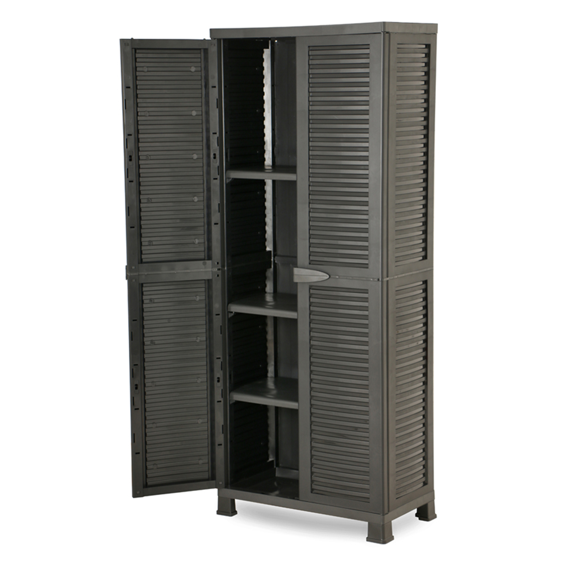 Kunststoff Schrank - schwarz - 171 cm hoch