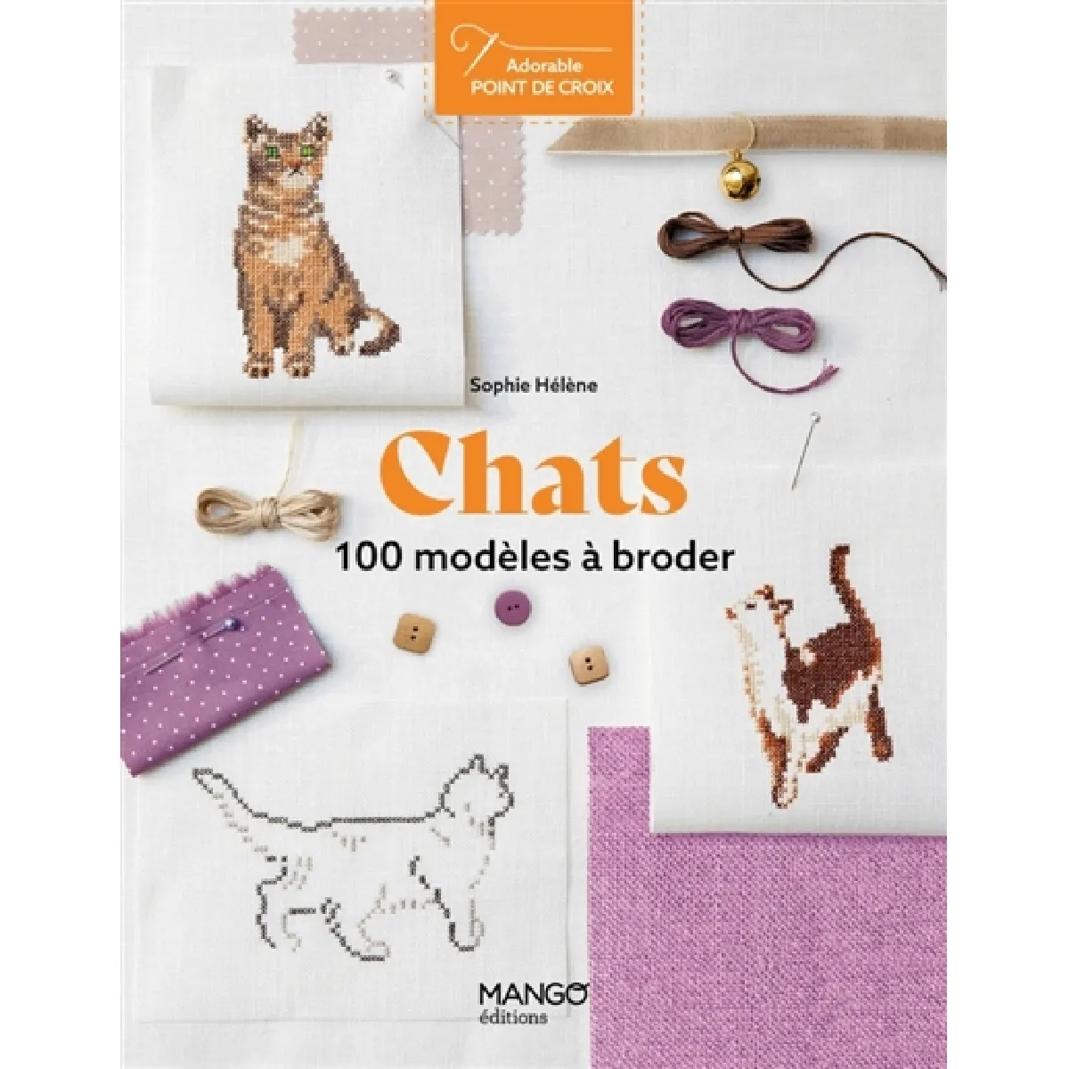 Chats : 100 modèles à broder