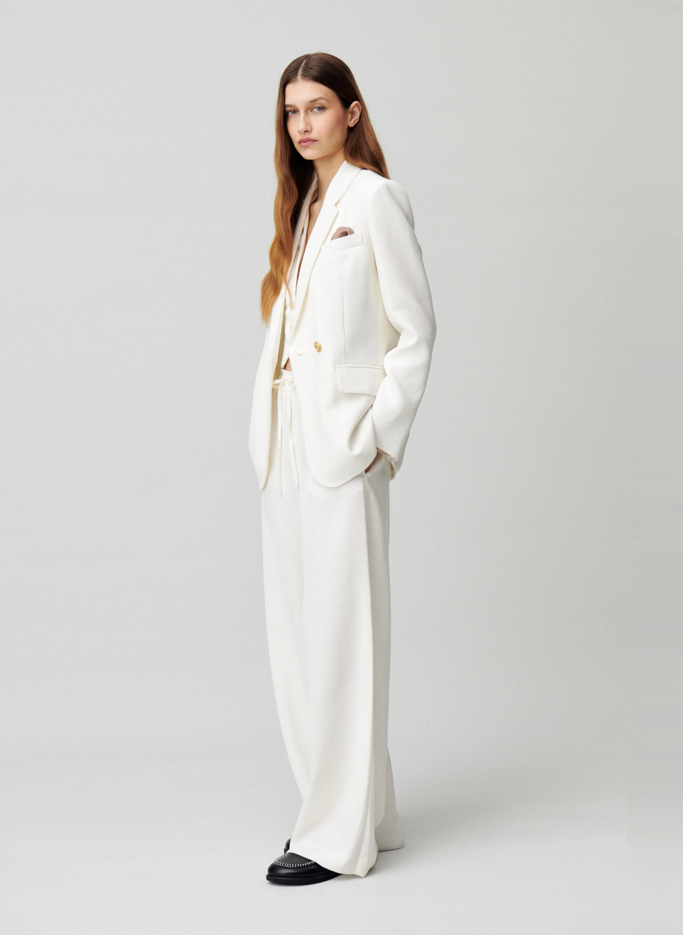 Veste de tailleur ajustée | Blanc