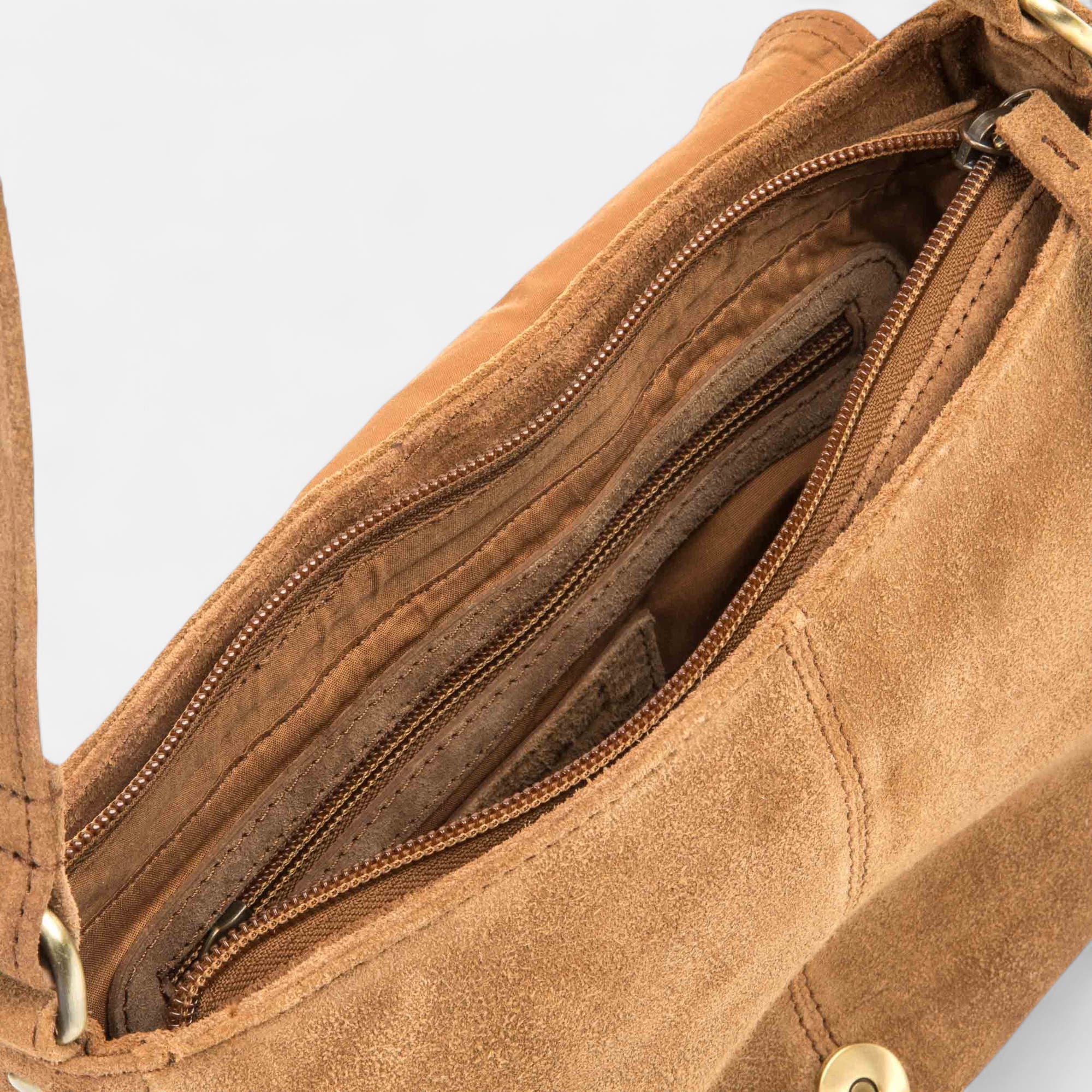 Sac bandoulière en cuir cognac