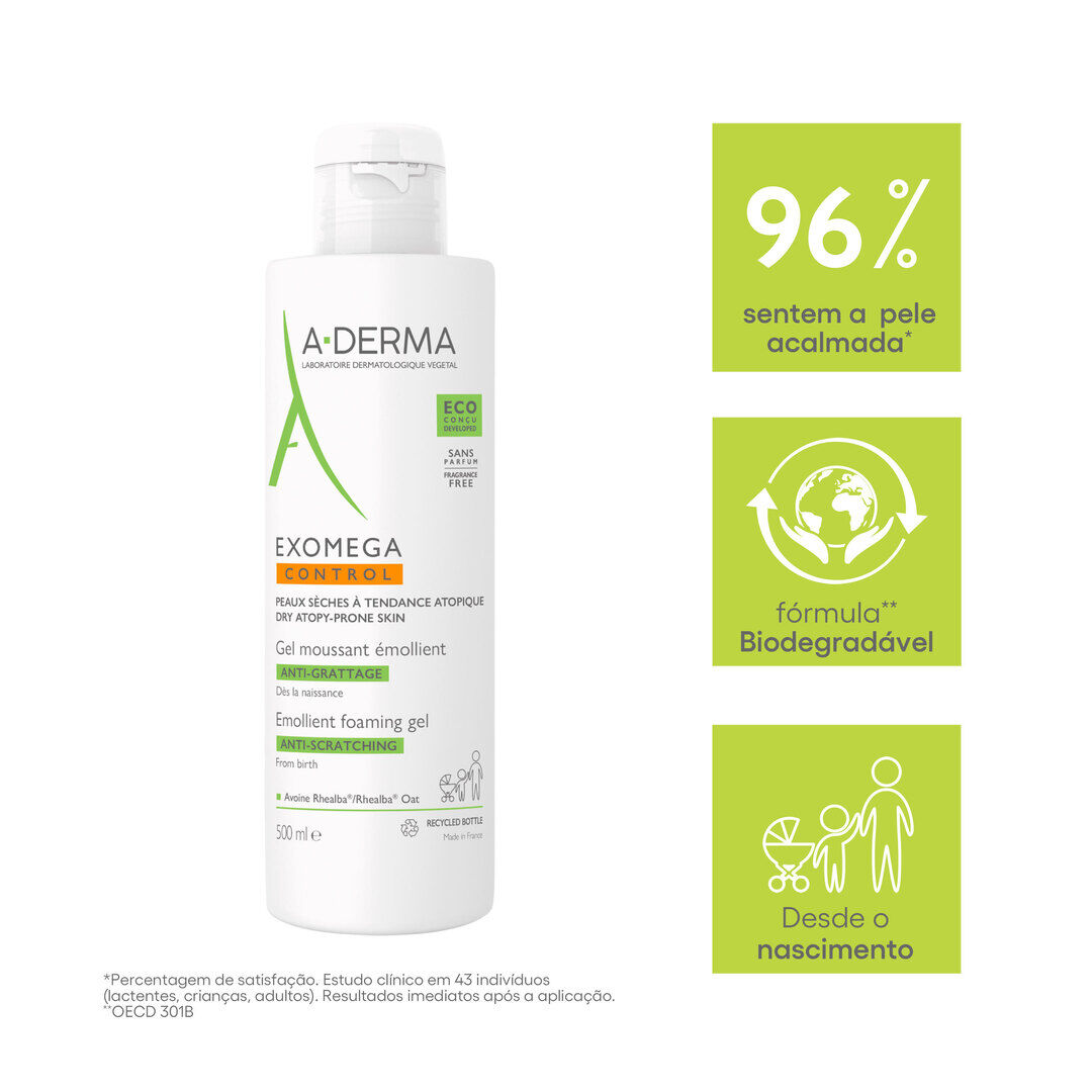 Exomega Control - Gel Espuma Emoliente - 500ml