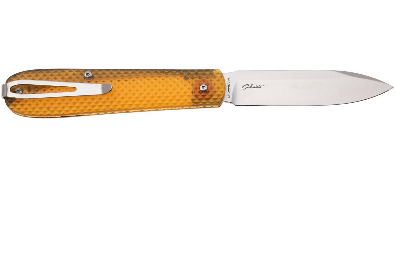 Böker Manufaktur Coffin 112947 Satin MagnaCut, Ultem, slipjoint zakmes, Chuck Gedraitis design
