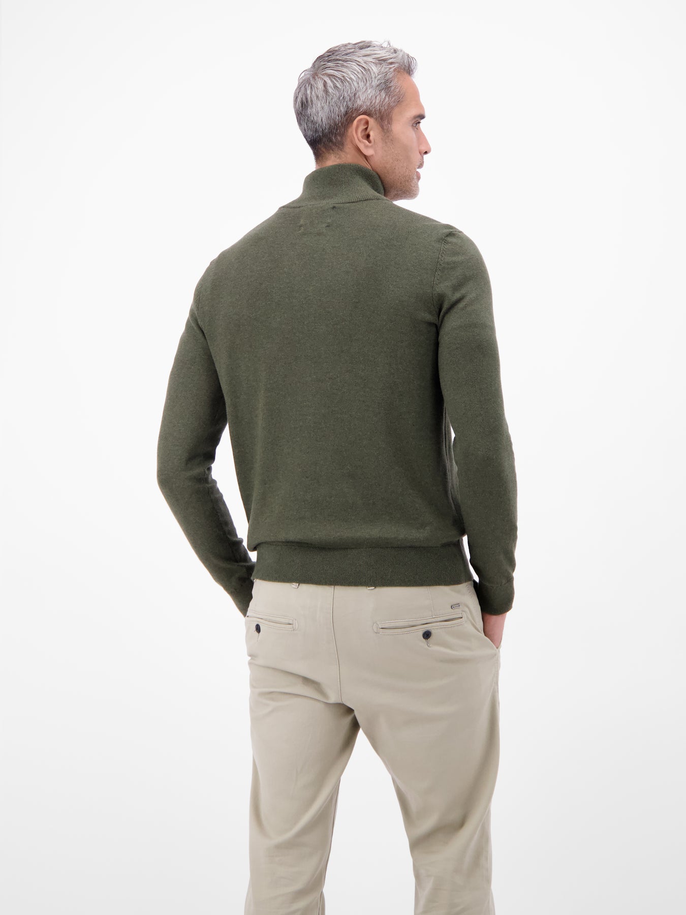Flachstrickpullover mit Troyerkragen