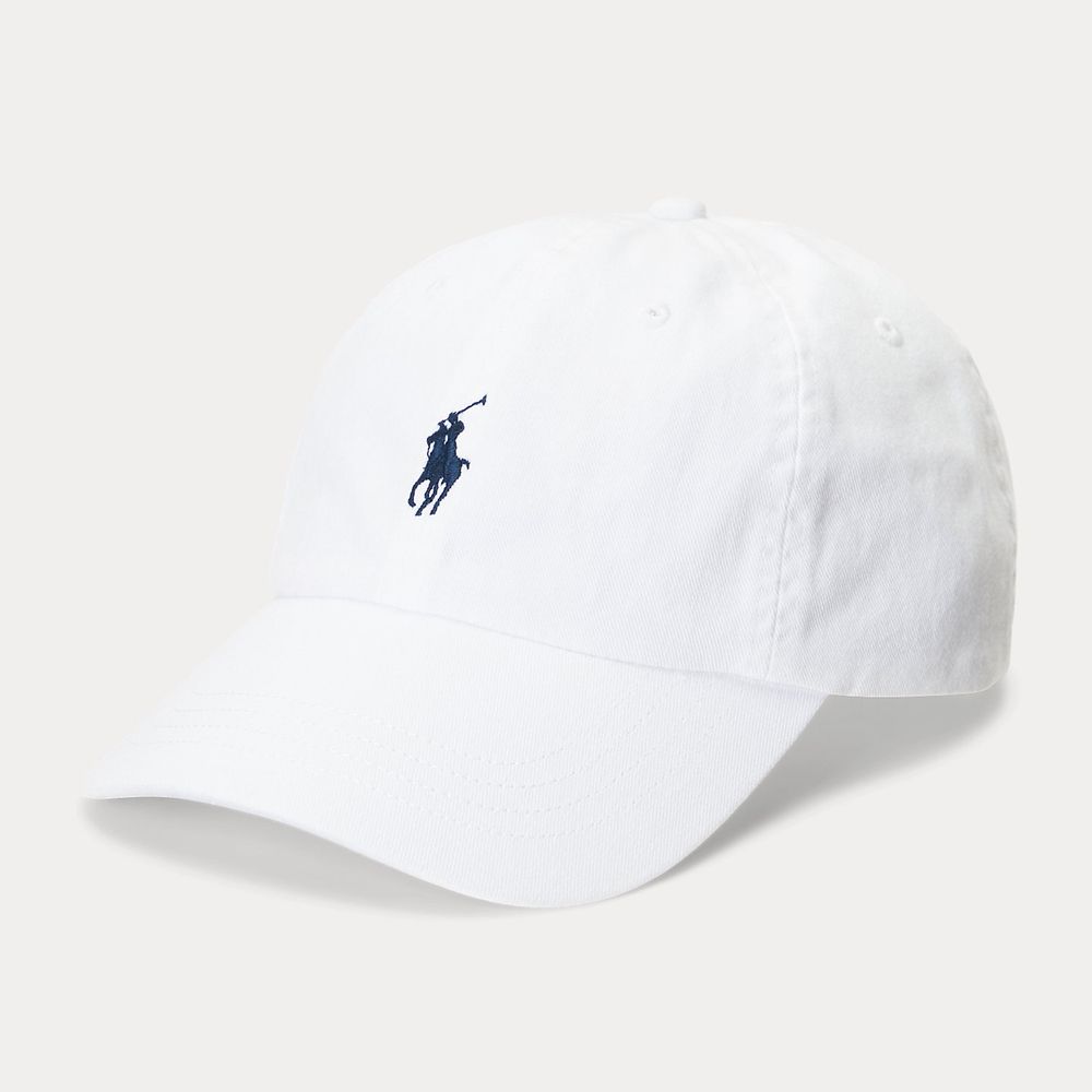 Cotton Chino Baseball Caps Hvit
