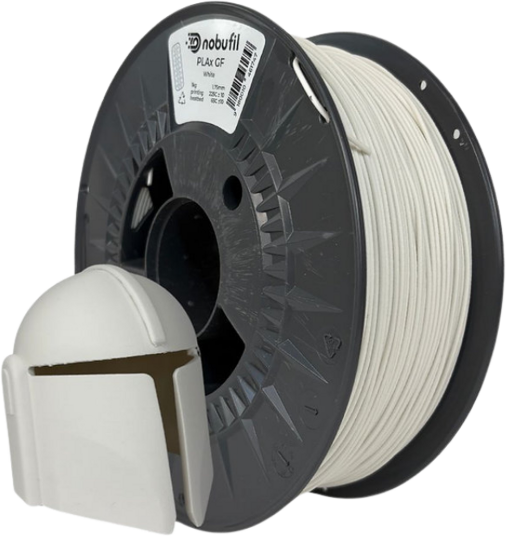 Nobufil  PLAx GF White, 1,75 mm / 1000 g    Glasfaserverstärktes PLA aus recycelten Materialien in White