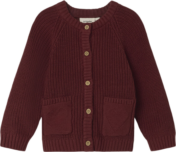 Lil' Atelier NMFEMLEN LIS LS KNIT CARD LIL Spiced apple