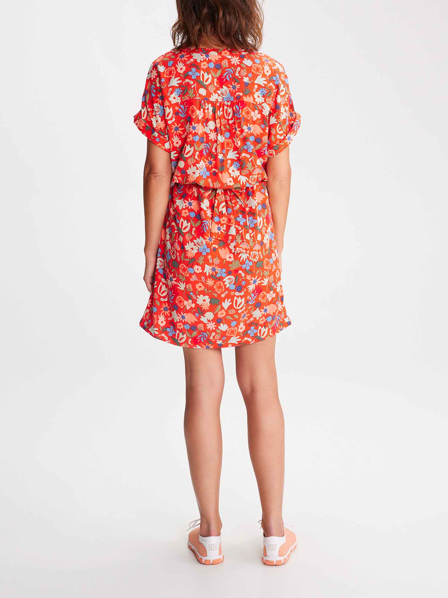 Robe Femme A Fleurs Rouge