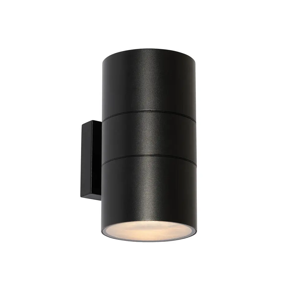 Qazqa professional wandlampen buiten duo zwart gu10