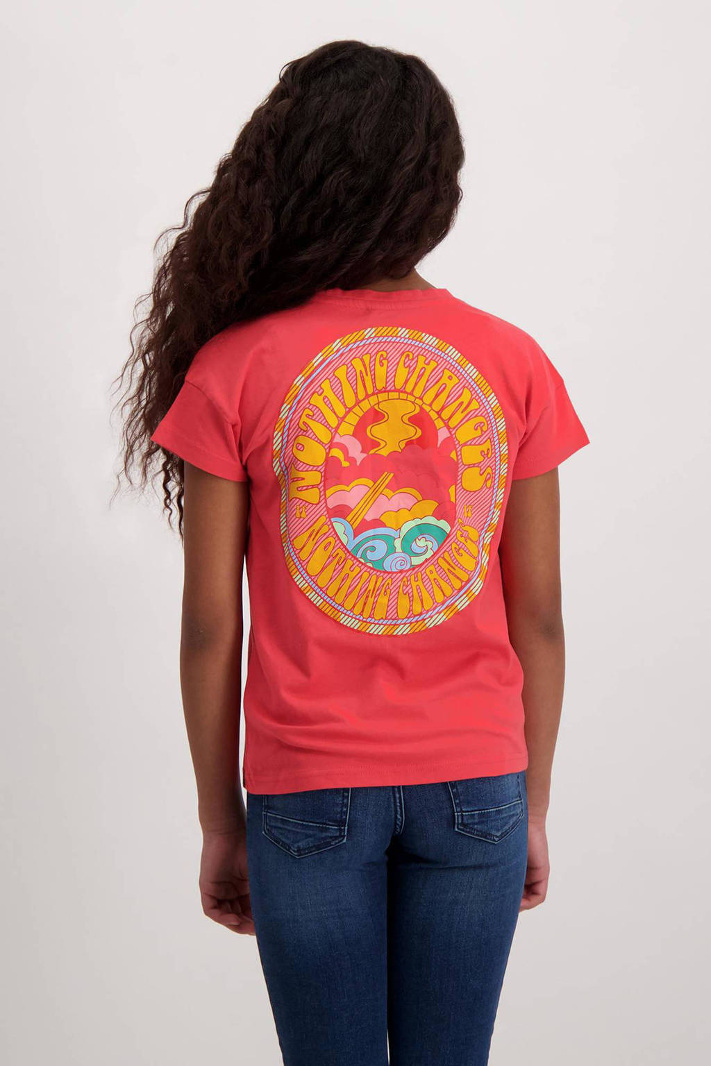 Cars T-shirt FAJAH met backprint fuchsiaroze