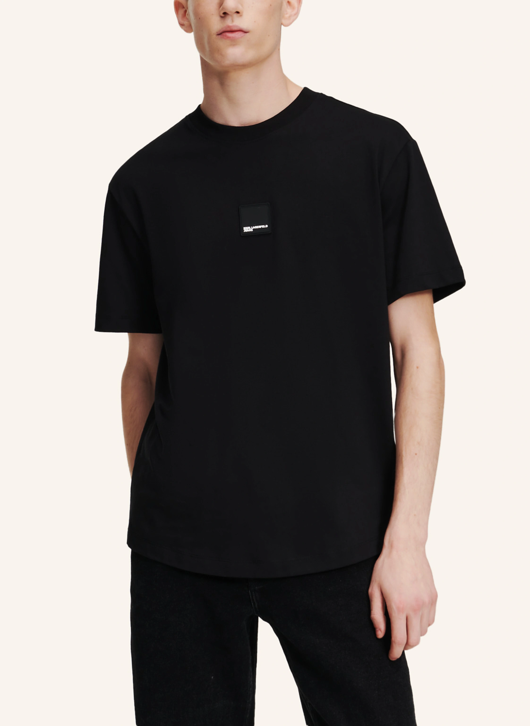 KARL LAGERFELD JEANS KLJ T-SHIRT MIT GESCHWUNGENEM SAUM