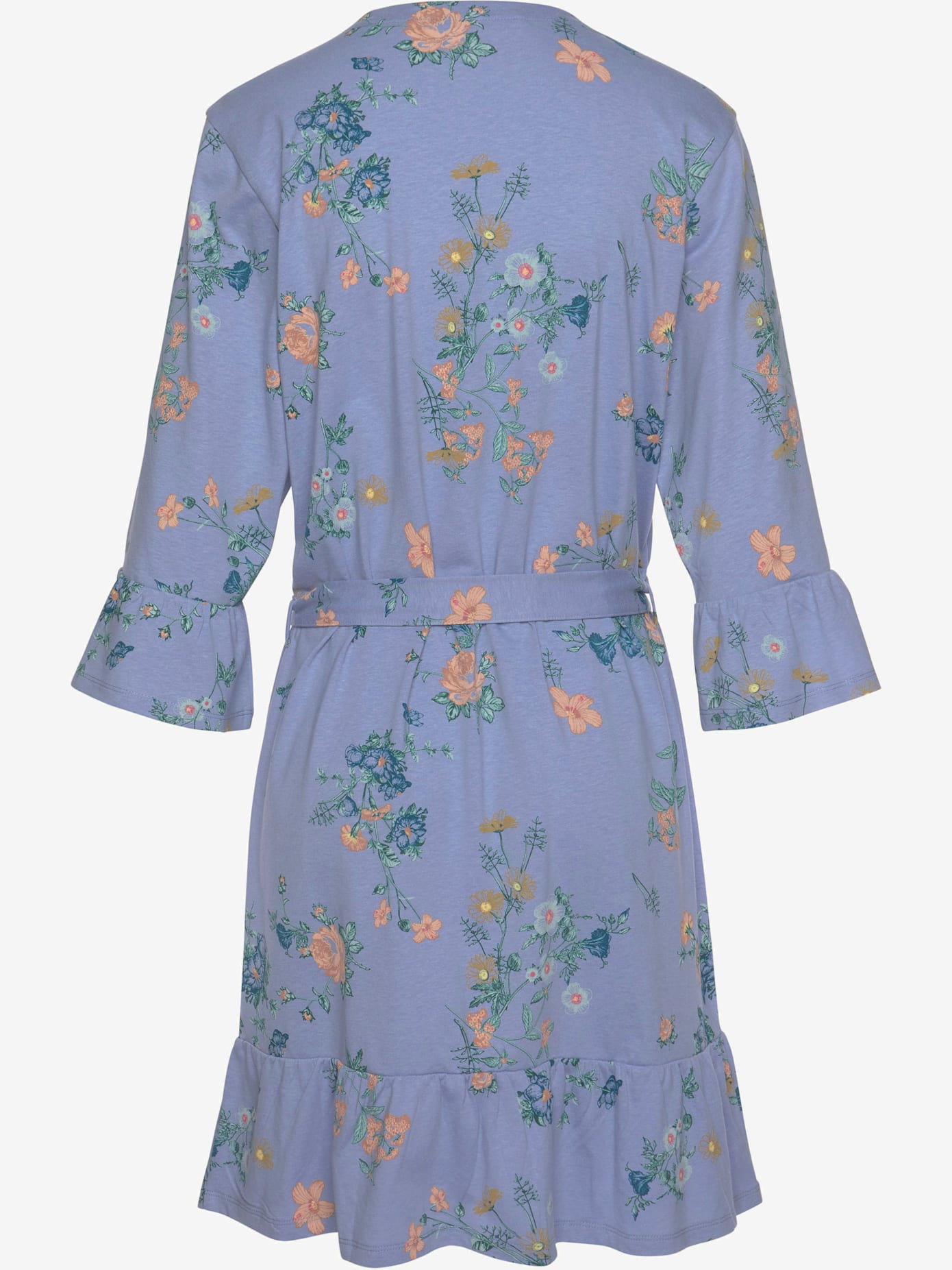 Kimono fantaisie avec volants aux ourlets