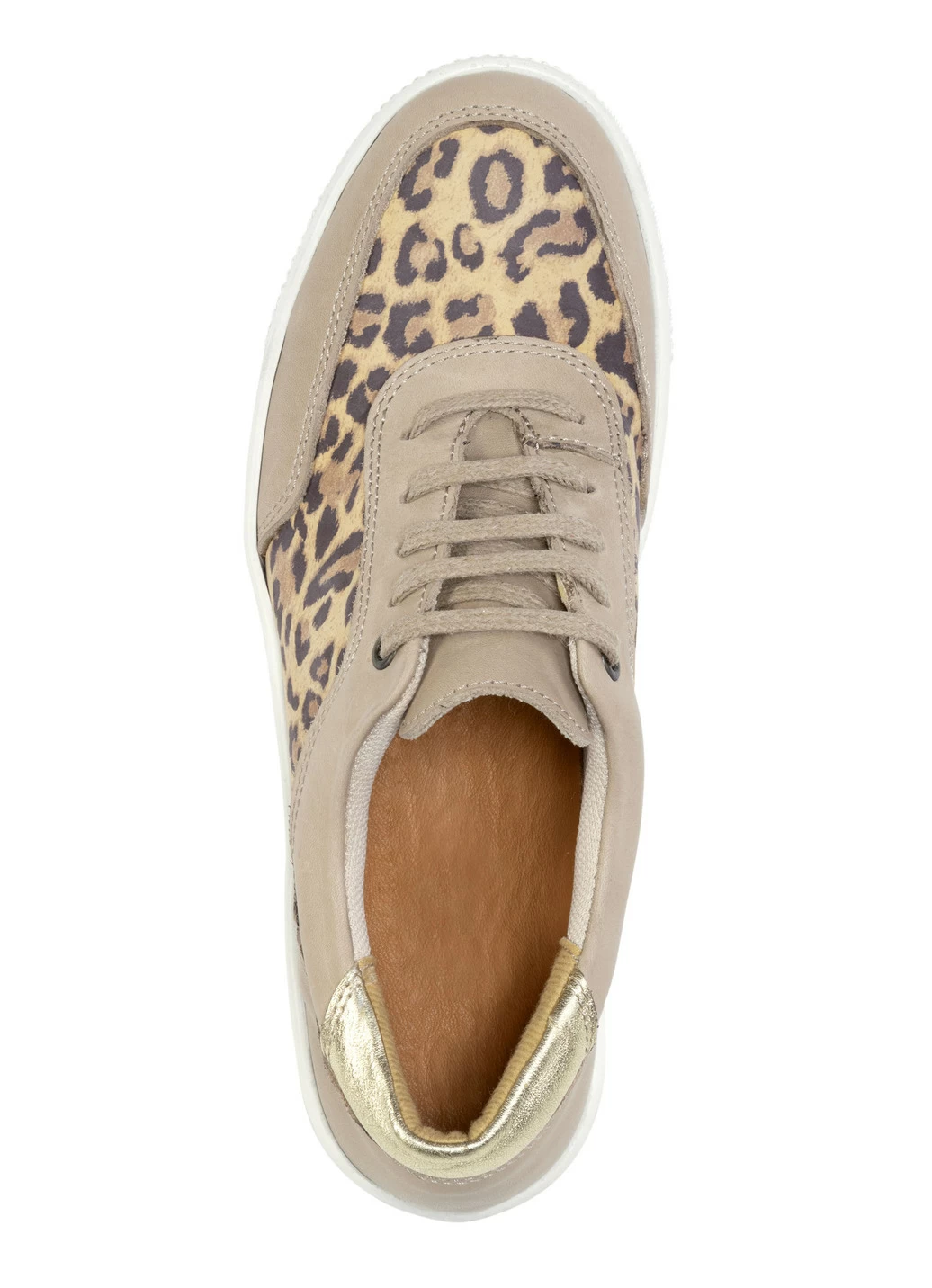 ELENA EDEN Schnürschuh mit cognacfarbenem Leo-Print