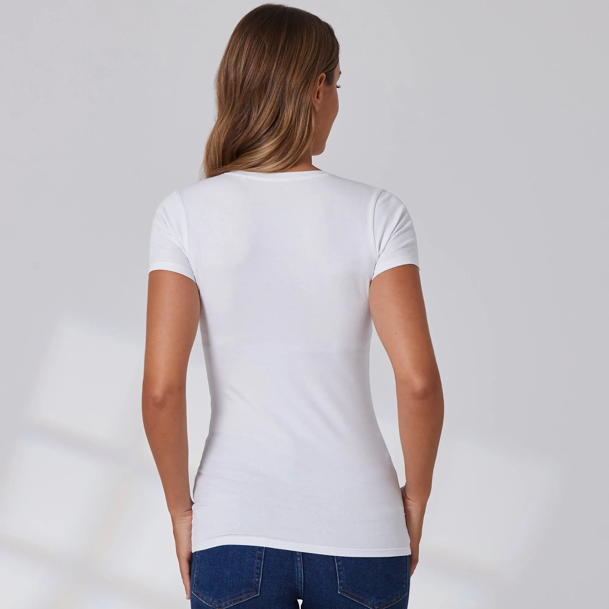 Damen-T-Shirt mit V-Ausschnitt