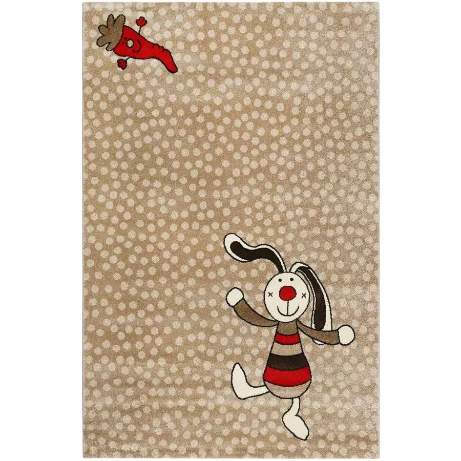 Sigikid Kinderteppich Rainbow Rabbit beige