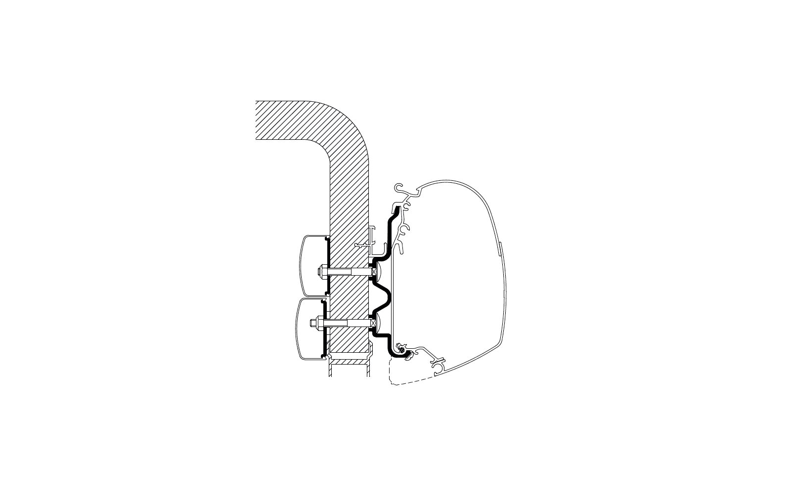 Thule Hymercamp Adapter für Serie 5 (bis Baujahr 2011) 3,0m