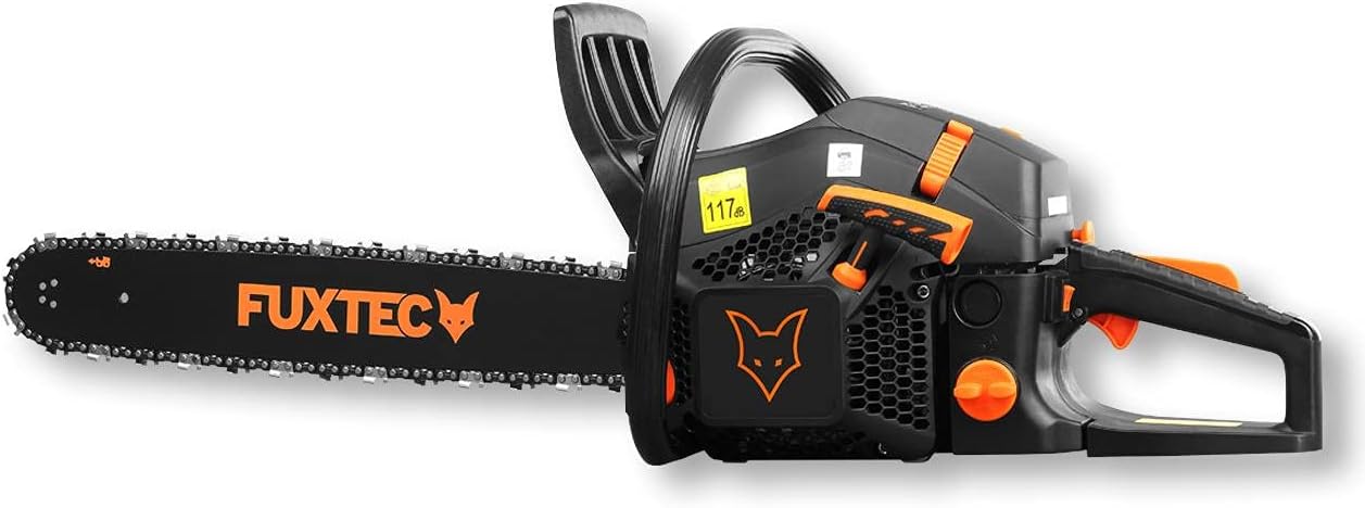 FUXTEC Benzin Kettensäge FX-KS262 – Motorsäge 2,85kw 61,5ccm Hubraum & EASY-Start – Schwertlänge 20 Zoll inkl. Schwertschutz & Tragetasche