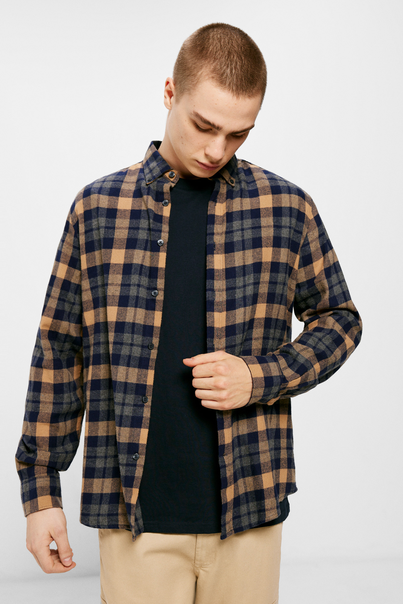 Camisa xadrez de flanela