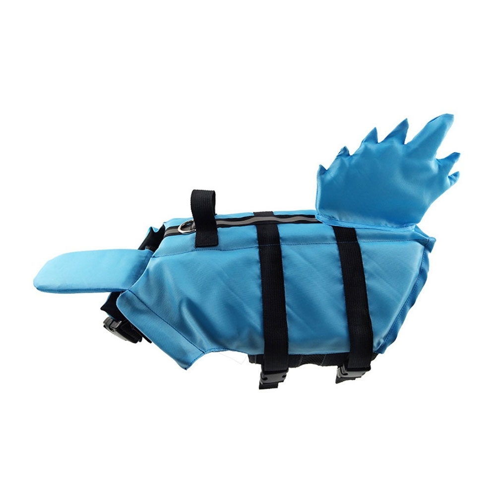 (Gr. S) Haustier Schwimm Weste mit Griff Hunde Rettungsweste Schwimmtrainer mit Auftrieb - Blau