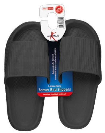 Lucovitaal Badslipper Orthopedisch 45-46 Zwart1paar