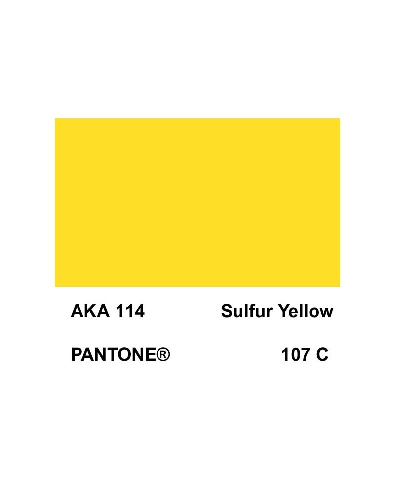 Jaune soufre -  Pantone 107 C