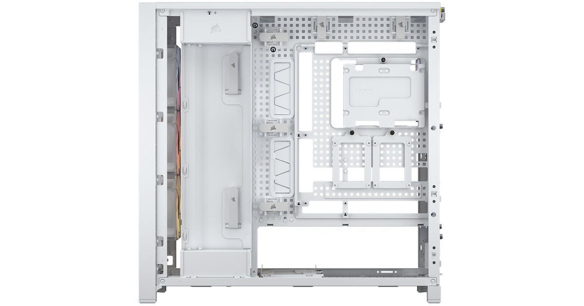 CorsairFRAME 5000D RS ARGB midi tower behuizing  (Wit | 4x USB-A | 1x USB-C | RGB | Tempered Glass, Tweedekans)