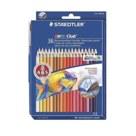 STAEDTLER® 144 10ND36 Noris Club aquarell Farbstift, 36 Stück Doppeldeckeretui