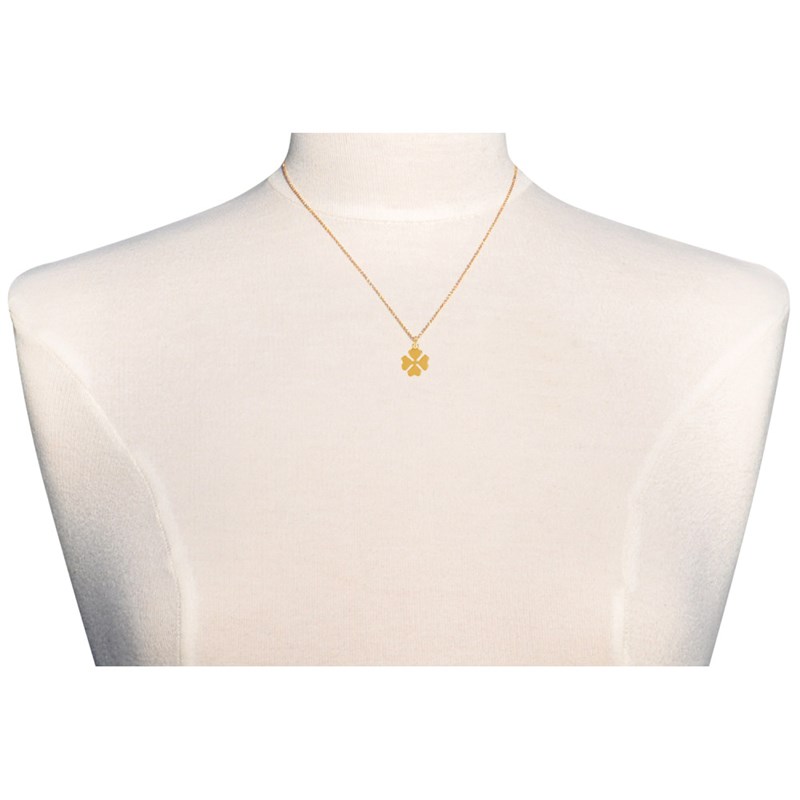 Pendentif Plaqué Or Petit Trèfle Quatre Feuilles